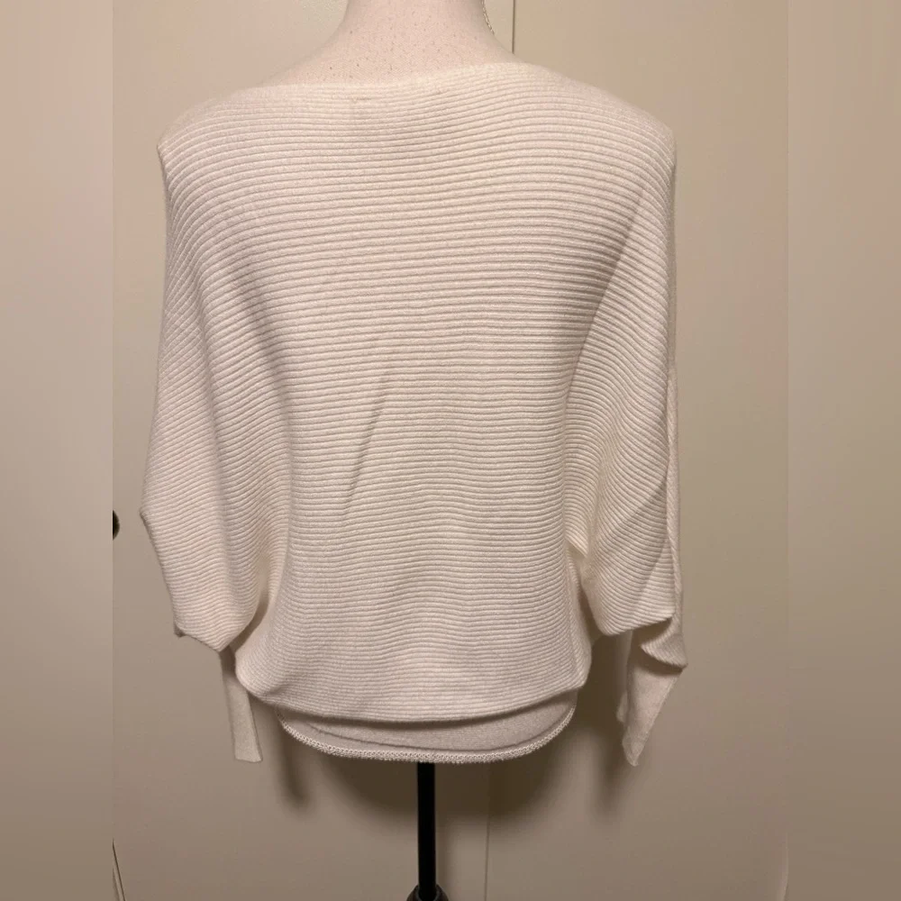 Philosophy White Ribbed Sweater Size S